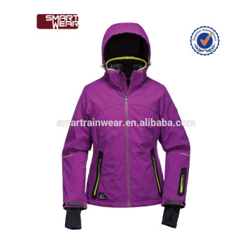 Chaqueta impermeable de encargo del esquí de la chaqueta del esquí del poliéster del OEM Mujeres